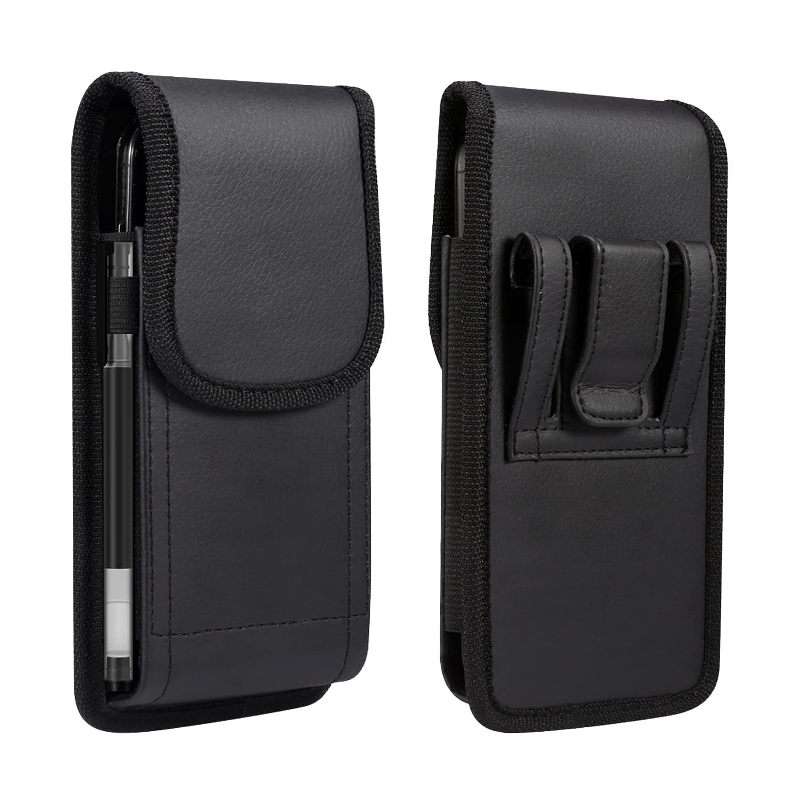 Pu Leather Belt Phone Holster With Clip For iPhone X,XS,12,13 - Samsung Note10,S10,S20, leather case