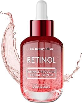 Retinol Anti Aging Facial Serum - Lifting, Replenishing & Moisturizing Face Serums - Reduces Wrinkles, Fine Lines & Creases, Tones & Repairs Skin - Skin Care Made in Korea - 1.69 fl. Oz