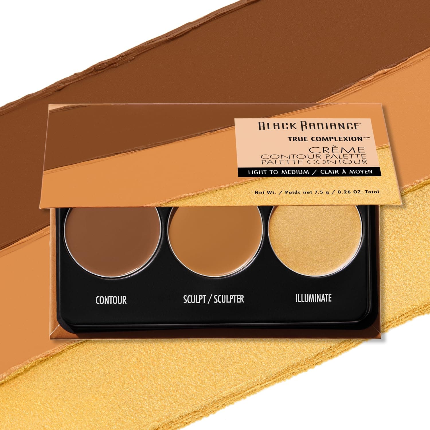 Black Radiance True Complexion Creme Contour Palette, Light to Medium, 7.5 Gram