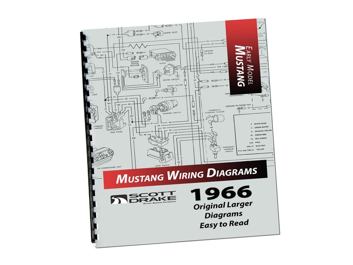 MP-2-P 1966 Mustang Wiring Diagram Manual Large Format