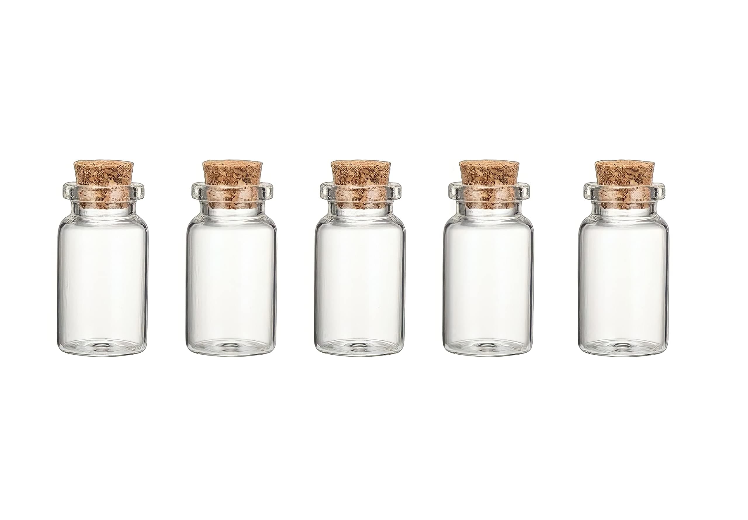 LORD C Empty Spell Jars Small Glass Bottles With Cork Lids Miniature Potion Bottle For Diy Arts Crafts Decoration Weddings Wish Jewelry Party Favors Storage Accessories (5)