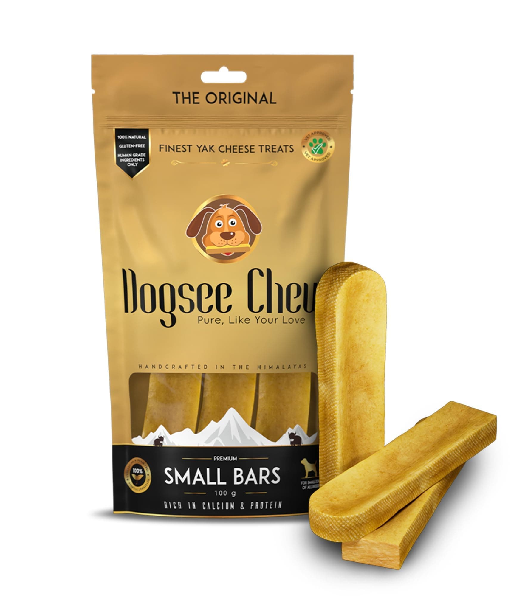 Chew Small Bars: Long-Lasting Dental Chews for Small Dogs, 100 g