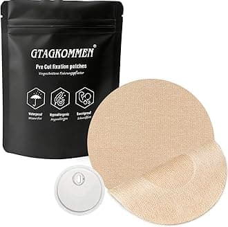 20Pack Universal Adhesive Patches for CGM and Insulin Pumps,No Hole&No Glue in the Center, Waterproof Pre-Cut Adhesive Tape Protect Your Sensors Continuously for 7Days Long Stay, Skin-Friendly Patches