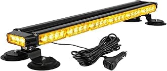 ASPL 29.5" 54 LED Strobe Light Bar Double Side Flashing High Intensity Emergency Warning Flash Strobe Light with Magnetic Base for Safety Construction Vehicles Tow Trucks Pickup (Amber)