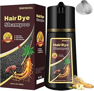 Instant Silver Gray Hair Dye Shampoo - 3 in 1 Natural Color Shampoo, Works in Minutes, 16.90 Fl Oz (natural silver gray)
