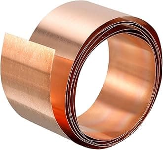 uxcell Copper Sheet Roll, Metal Foil Plate 1000mm x 25mm x 0.3mm