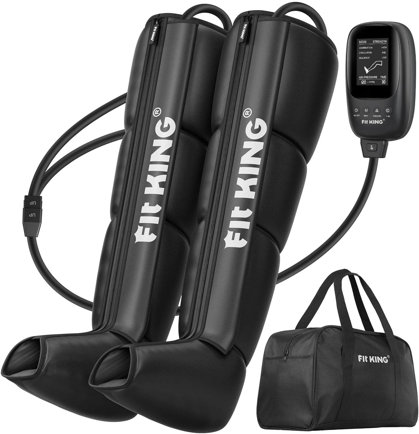 Leg Massager, Recovery System Compression Boots Leg Massagers for Pain and Circulation Relaxing Foot Calf & Thigh Pressure Massage Machine Enhance Sports Performance (Large)