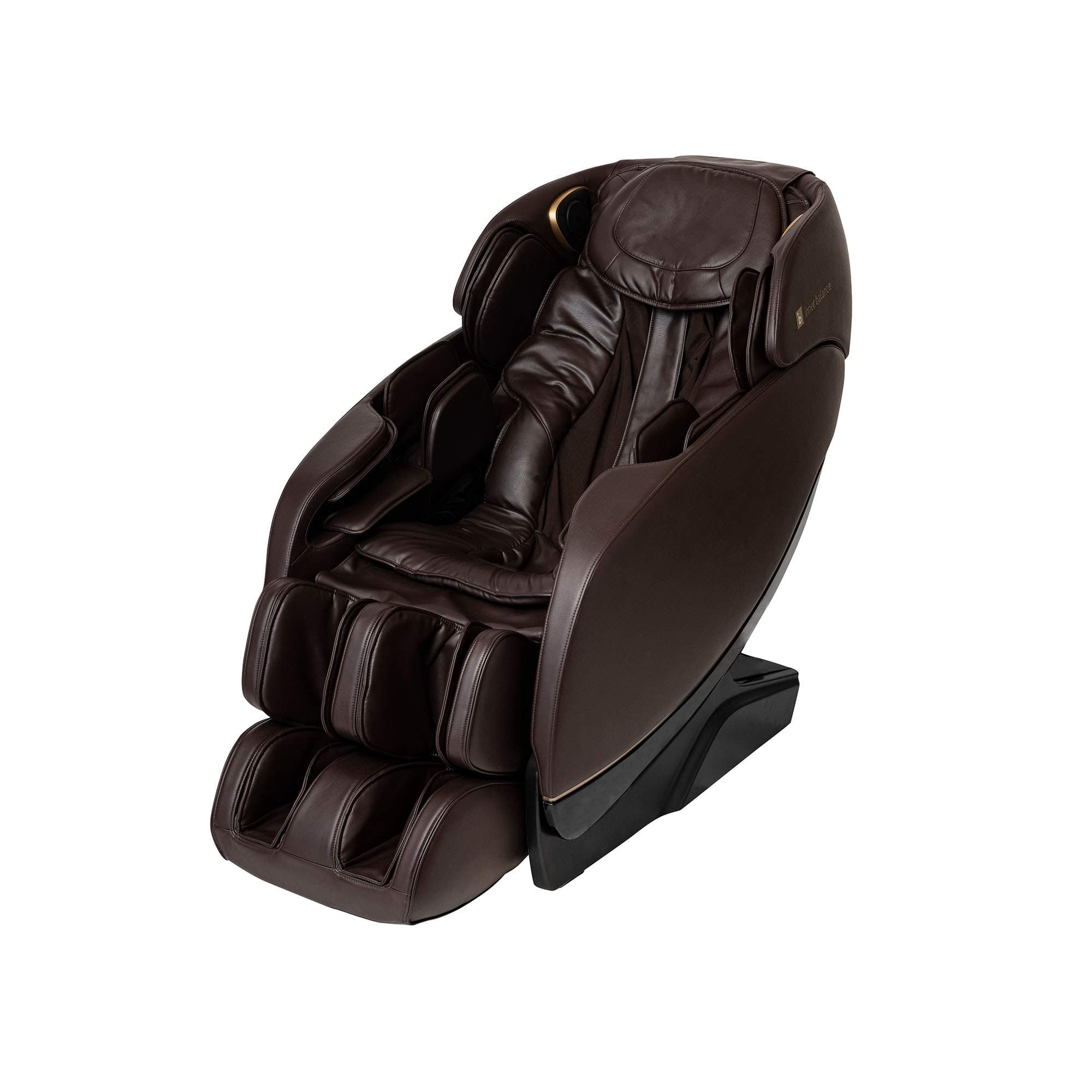 Inner Balance Jin 2.0 - Deluxe Heated SL Track Zero Gravity Massage Chair | Full Body Compression | Lumbar Heat Therapy | 6 Auto-Courses | Bluetooth Speaker (Espresso)