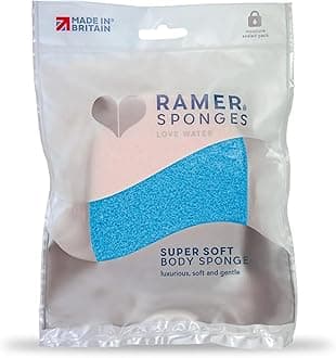 Ramer Shower Sponge - Super Soft Body Sponge Small (Ocean Blue)