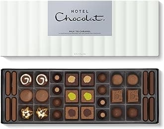 Hotel Chocolat Milk to Caramel Sleekster - 34-Piece Milk and Caramel Chocolate Box, 340g - Chocolate Gift for Birthday, Thank You, Congratulations, Anniversary, Mother's day, Easter 2026