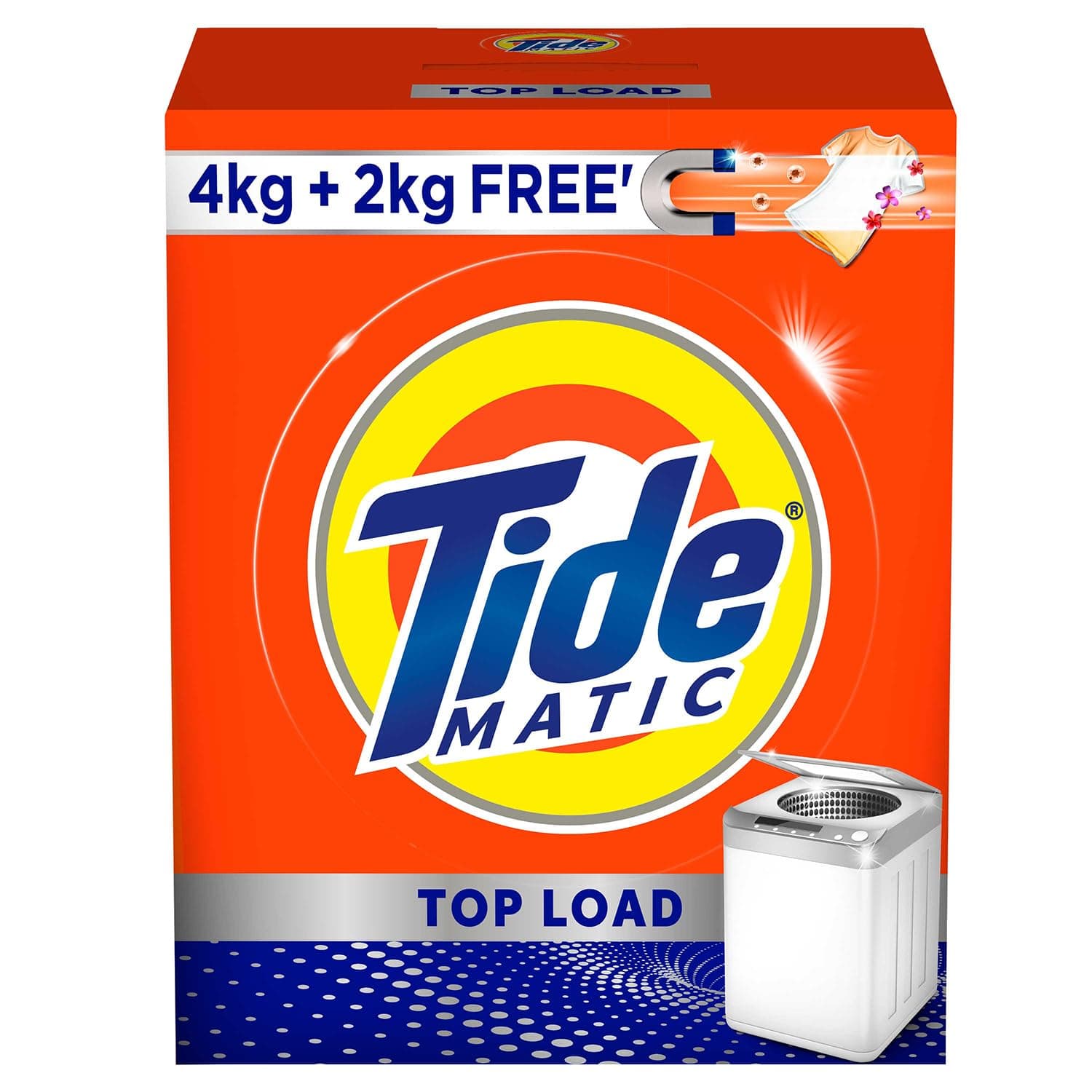 Tide Matic Top Load Detergent Washing Powder 4 Kg +2 Kg Free