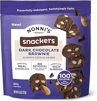 Nonni's Bakery Snackers - Dark Chocolate Brownie Almond Cookie Crisps - 4.5 oz