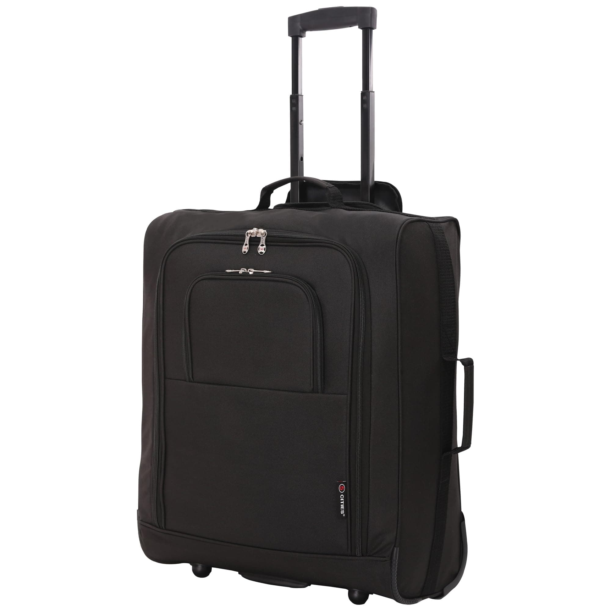 5 Cities Hand Luggage, Black, 56cm