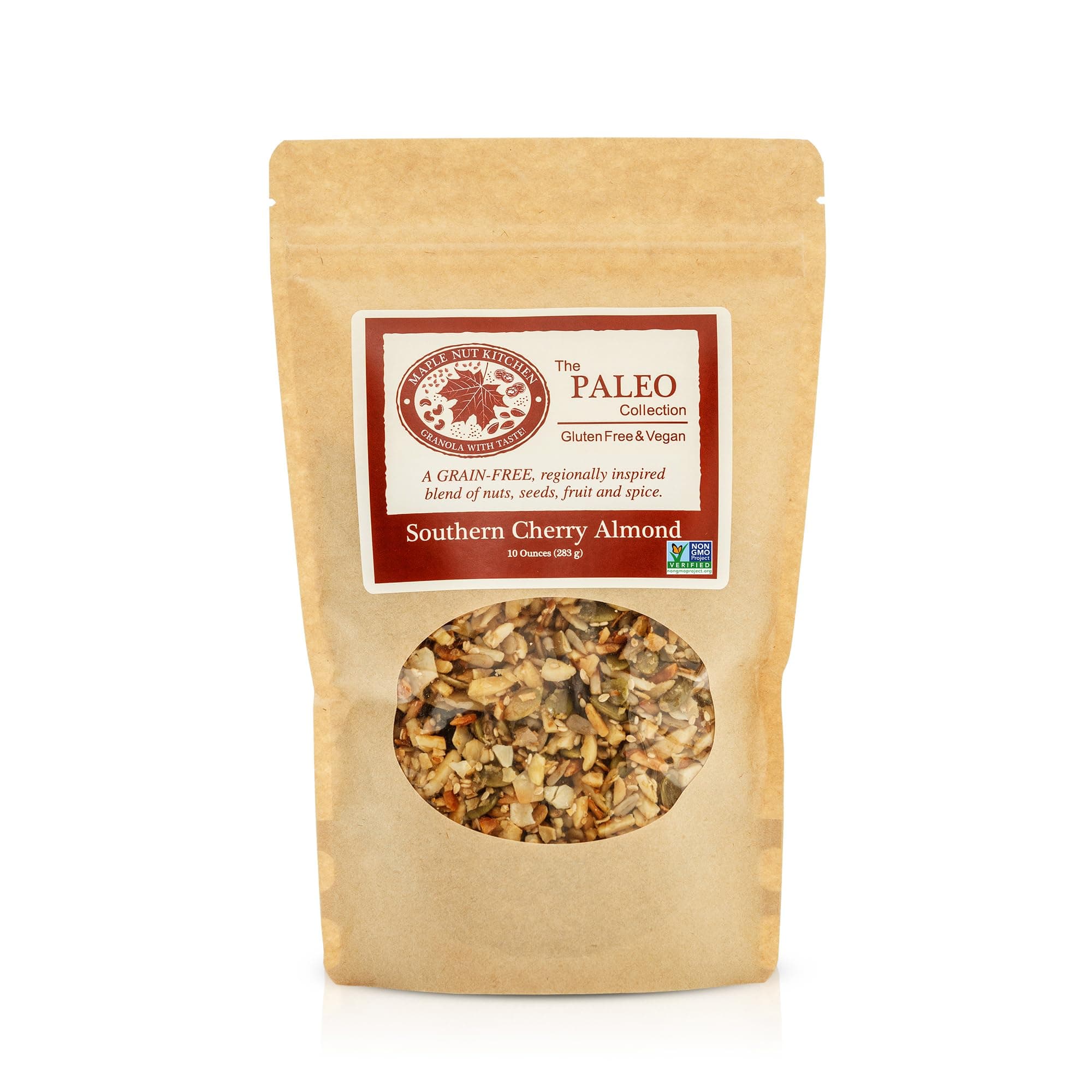 Southern Cherry Almond Granola 10 oz – Paleo Grain Free Nut Granola with Tart Cherries, Coconut & Seeds – No Sugar Added, Oat Free, Gluten-Free, Vegan, High Protein, Low Carb Cereal