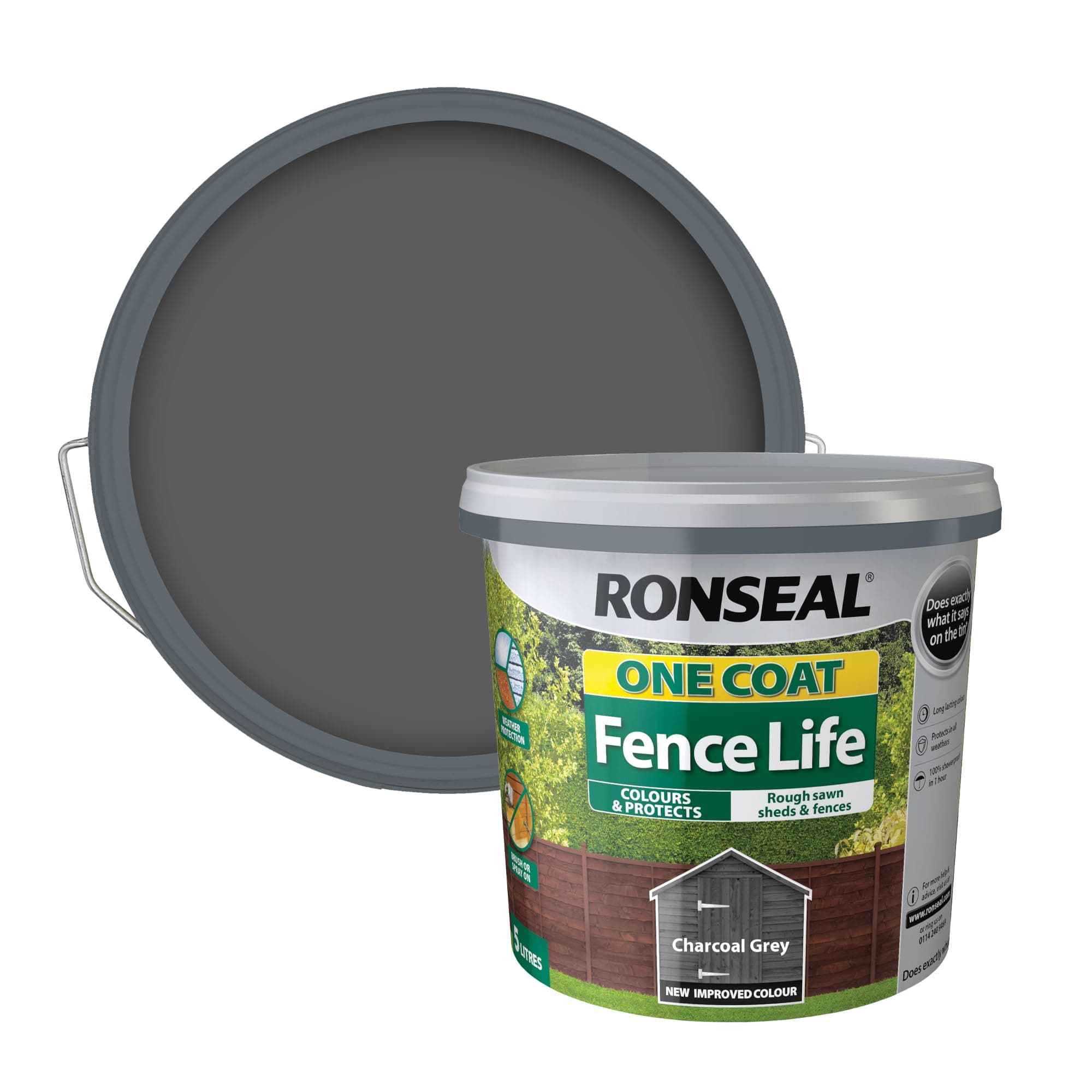 One Coat Fence Life Charcoal Grey 5 litre
