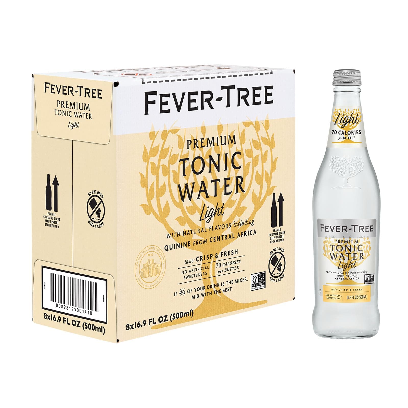 Fever-Tree Naturally Light Tonic Water, 16.9 Ounce (Pack of 8)
