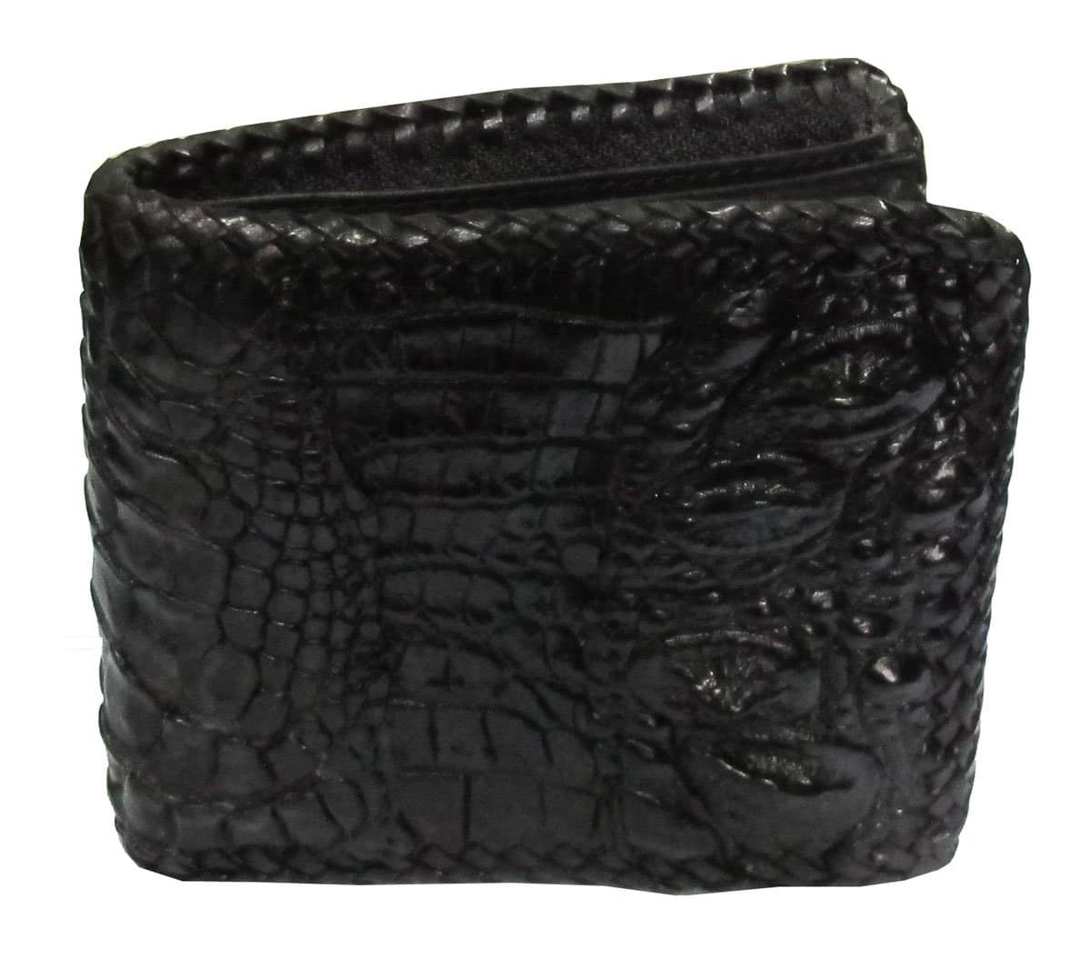 ** CHEAPEST ** GENUINE CROCODILE LEATHER BIFOLD WELLET STITCHES PER PATTERN