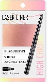 BEPHOLAN Pink Eyeliner Pencil,Chameleon Pink-Yellow Color Shifting Eyeline Colorful Waterproof Glitter Gel Eyeliner Pen, Waterline Eyeliner Colorful Cream Smudge Proof Holographic Eye Liner(DAYDREAMY)