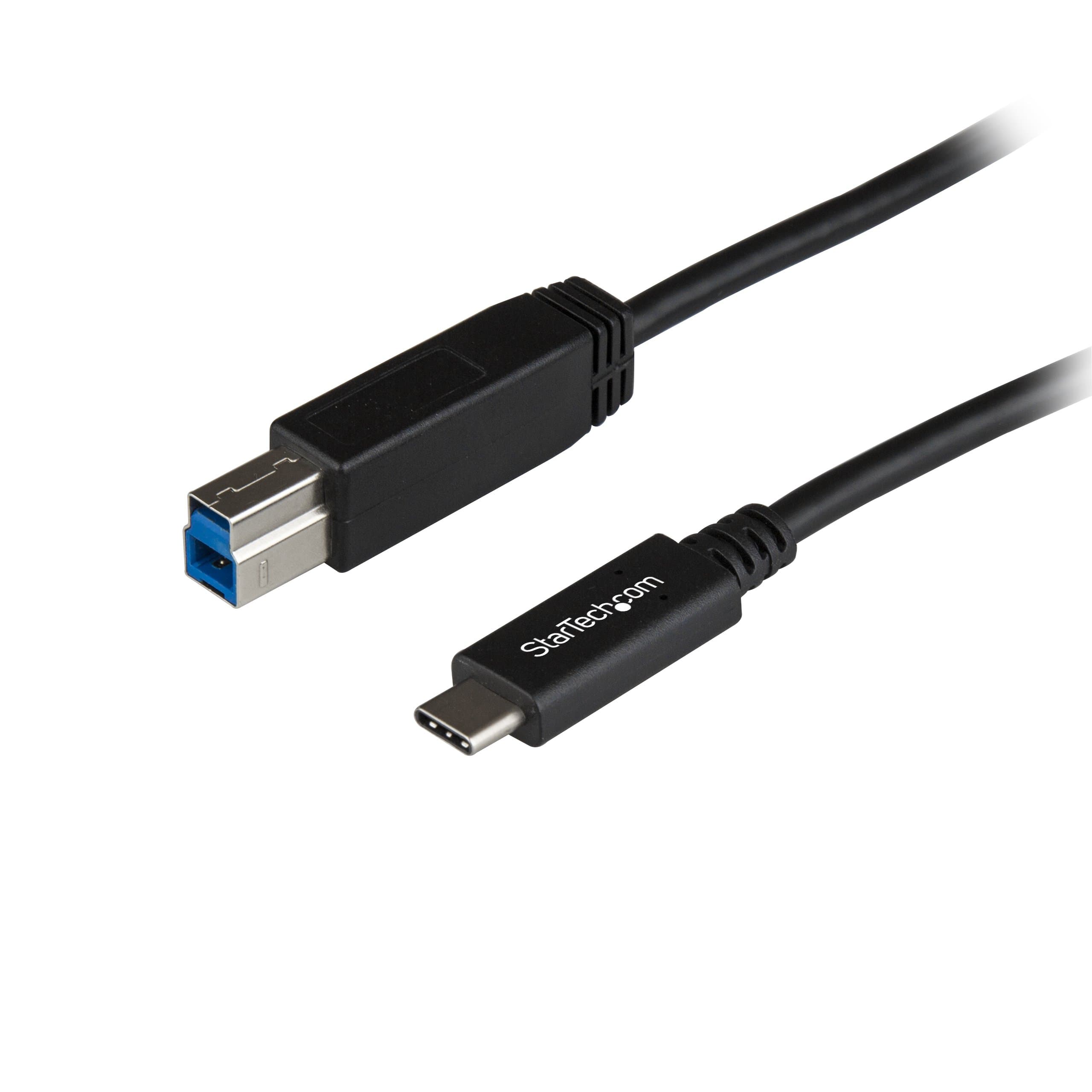 StarTech.com USB C to USB B Printer Cable - 1m / 3 ft - Superspeed - USB 3.1 - 10Gbps - USB C Printer Cable - USB Type C to Type B (USB31CB1M)