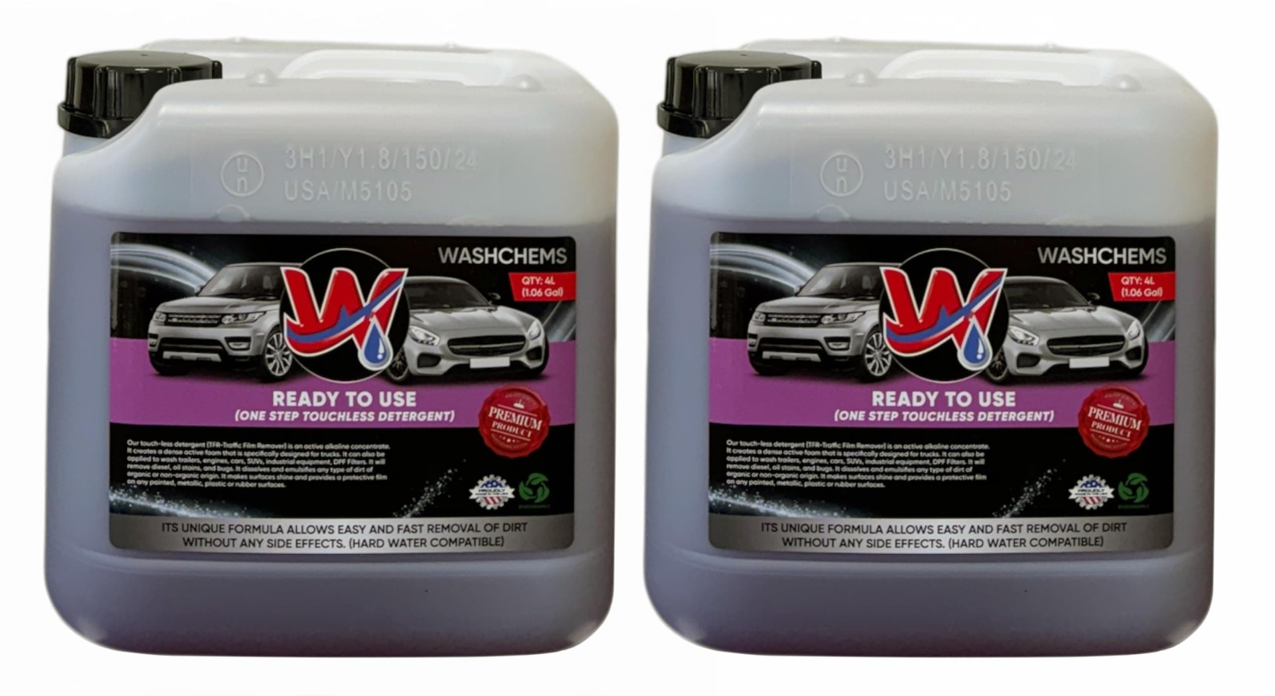 Foam Cannon Ready to Use - Touchless Oen Step Car Wash Shampoo (1 Gallon, 128 oz) – No Mixing Ratio Required - Commercial Grade – Great for Cars, Trucks, Motorcycles, Other - Wash Chems (2)