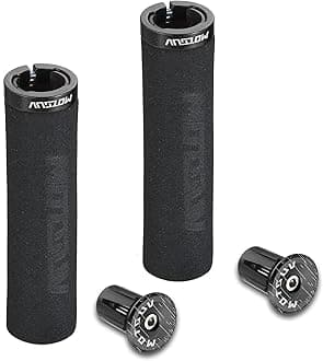 Bike Grips Foam Single Lock on Bicycle Handle Bar Soft Comfortable Non-Slip Bike Handle Grips for BMX Mountain MTB Beach Cruiser Scooter