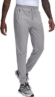 JWM Regular/Tall Mens Athletic Joggers Lightweight Workout Running Gym Training Pants Tapered Sweatpant