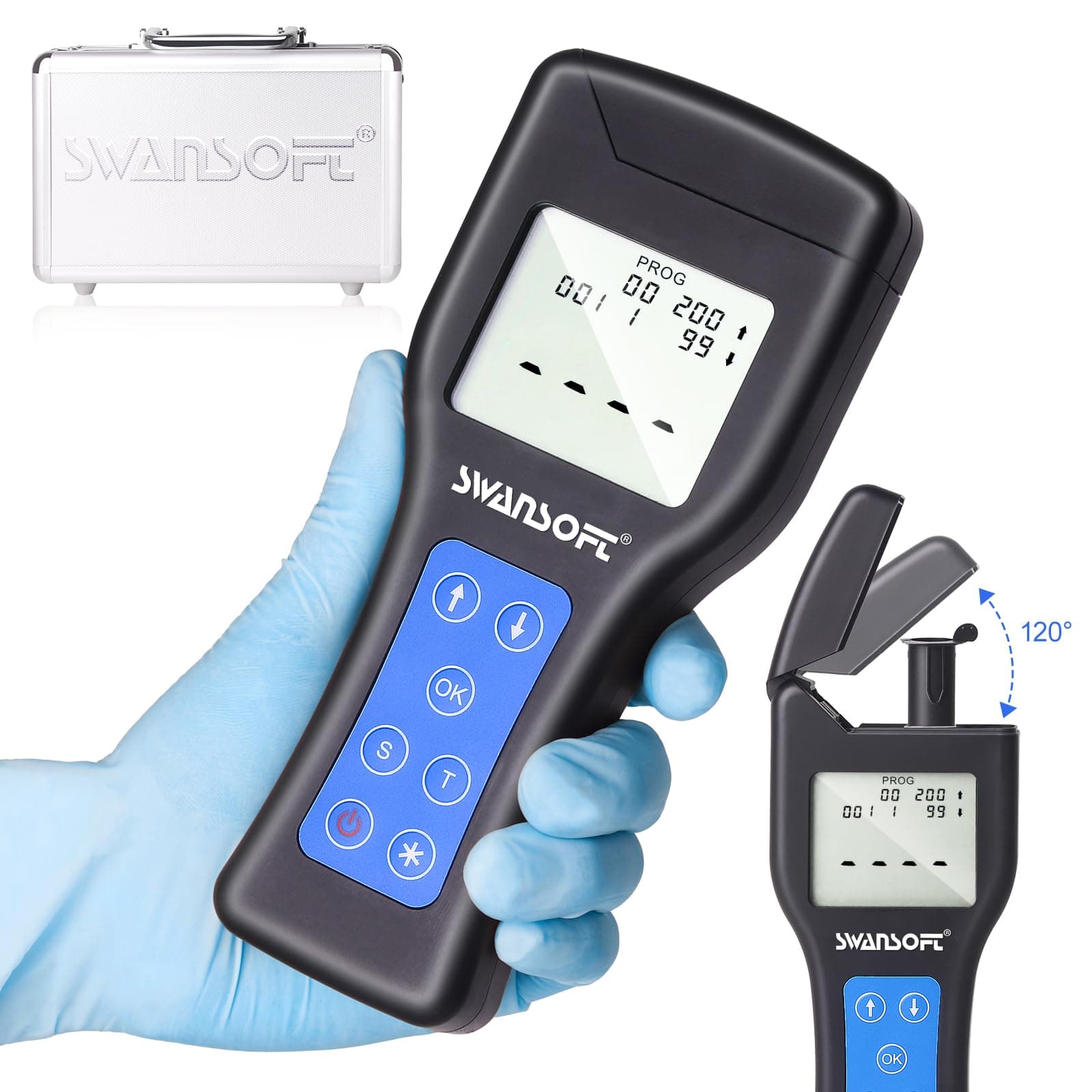 Portable ATP Fluorescence Detector, Handheld Surface Cleanliness Tester, ATP Rapid Detector (Swab Not Included)