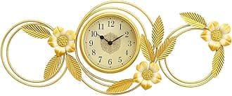 Mokshith Modern Battery Operated Non-Ticking Silent Movement Wall Clock Decorative for Office,Kitchen, Living Room, Bedroom, Bathroom Metal Frame Glass (MO-08)