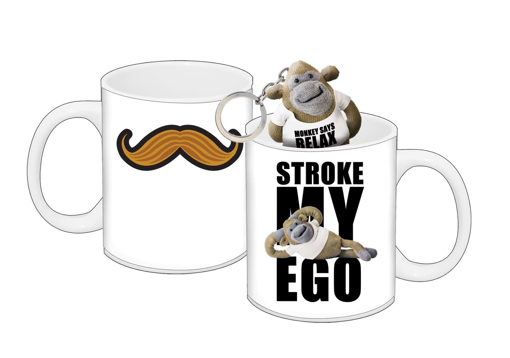 PG Tips Monkey Stroke My Ego Mug & Keyring Set