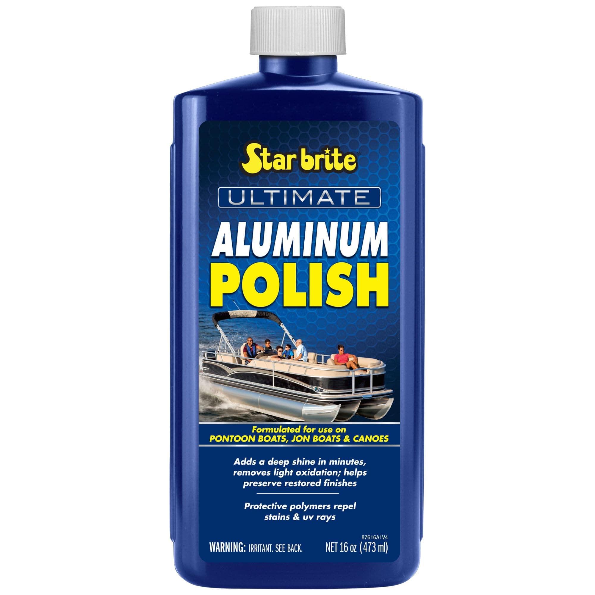STAR BRITE Ultimate Aluminum Polish – Adds a Deep Protective Shine, Removes Light Oxidation, and Helps Preserve Restored Finishes – Marine Grade for Pontoons, Jon Boats & Canoes