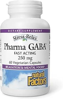 - Natural Factors Pharma GABA - Dietary Supplement Supports Calm Sleep & Sleep Quality - Natural, Fast-Working Supplement Aids Focus & Brain Health - 60 Chewable Tablets (60 Servings)