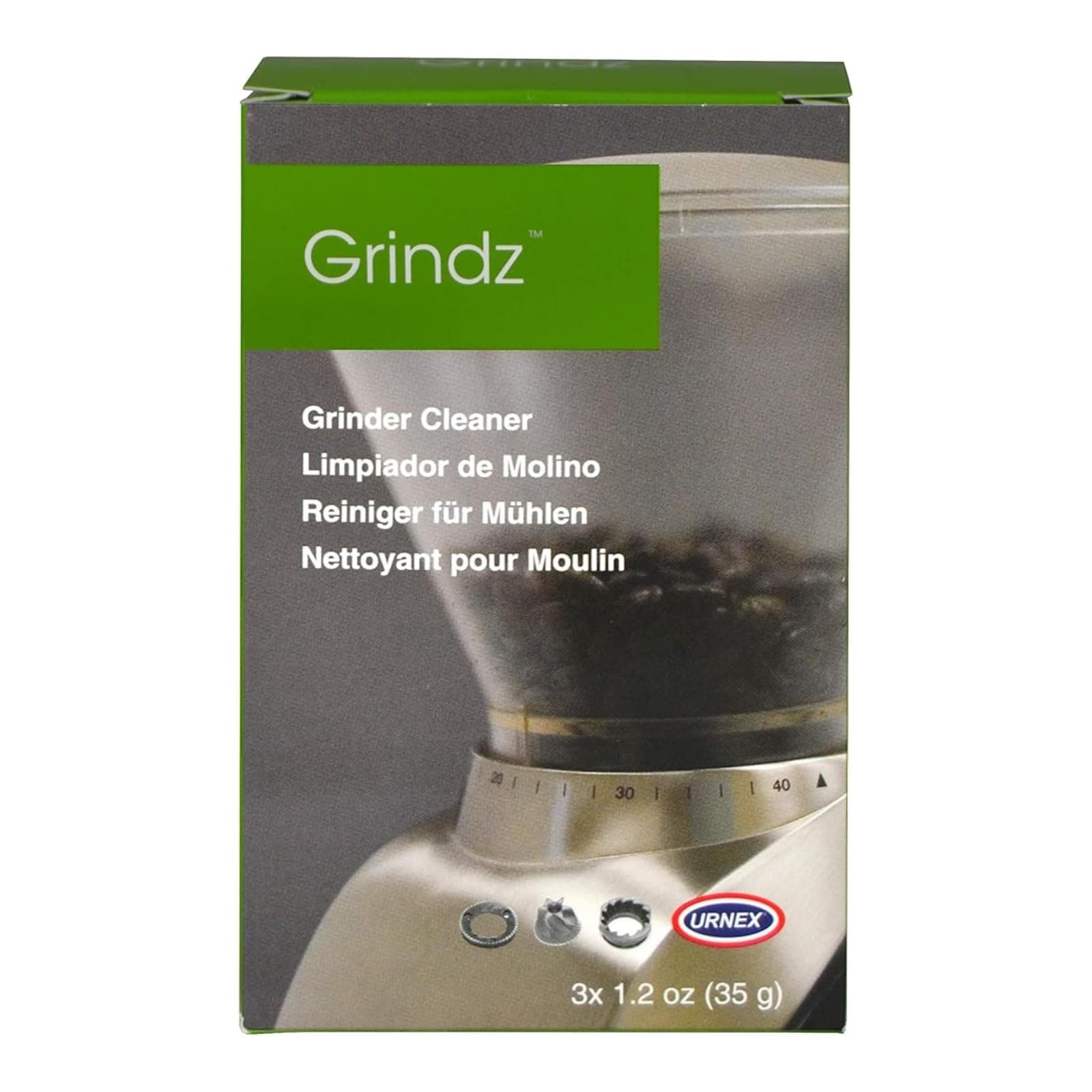 Grindz Professional Coffee Grinder Cleaning Tablets, 3 Single Use Packets