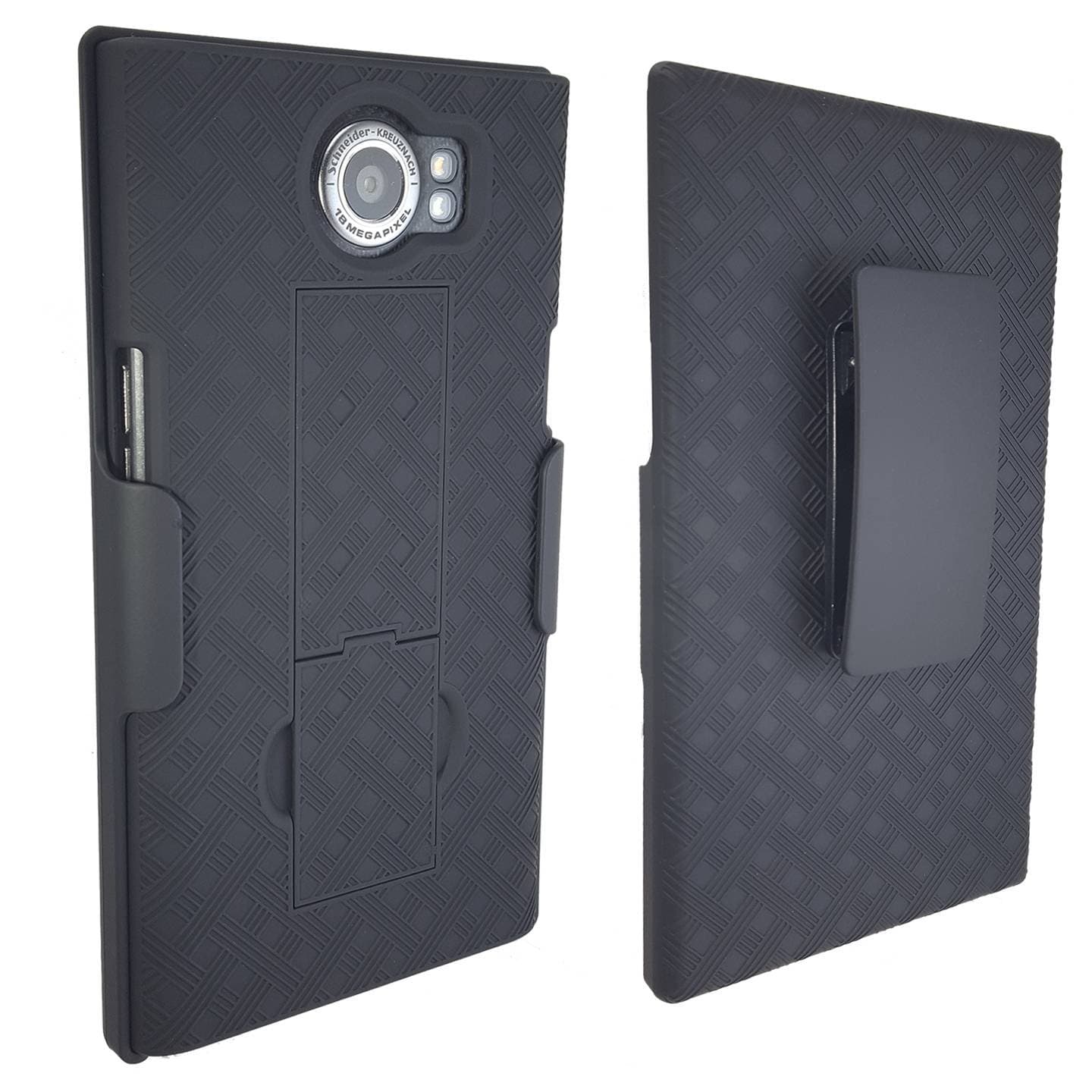 BlackBerry Priv Case Holster Shell Combo Belt Clip and Kickstand (Rokstar)