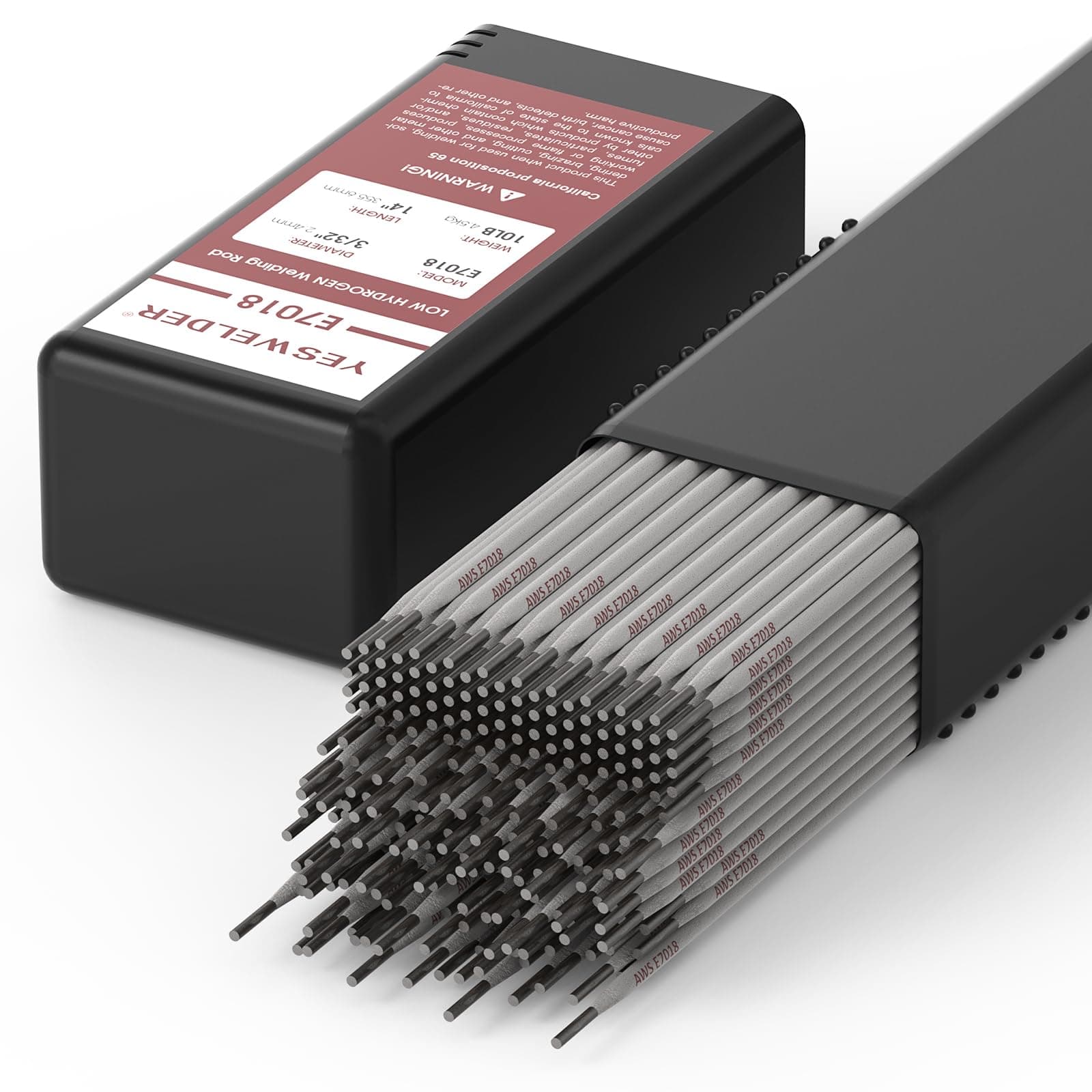 E7018 3/32'' 10LB Welding Rod Low Hydrogen Carbon Steel Stick Electrodes