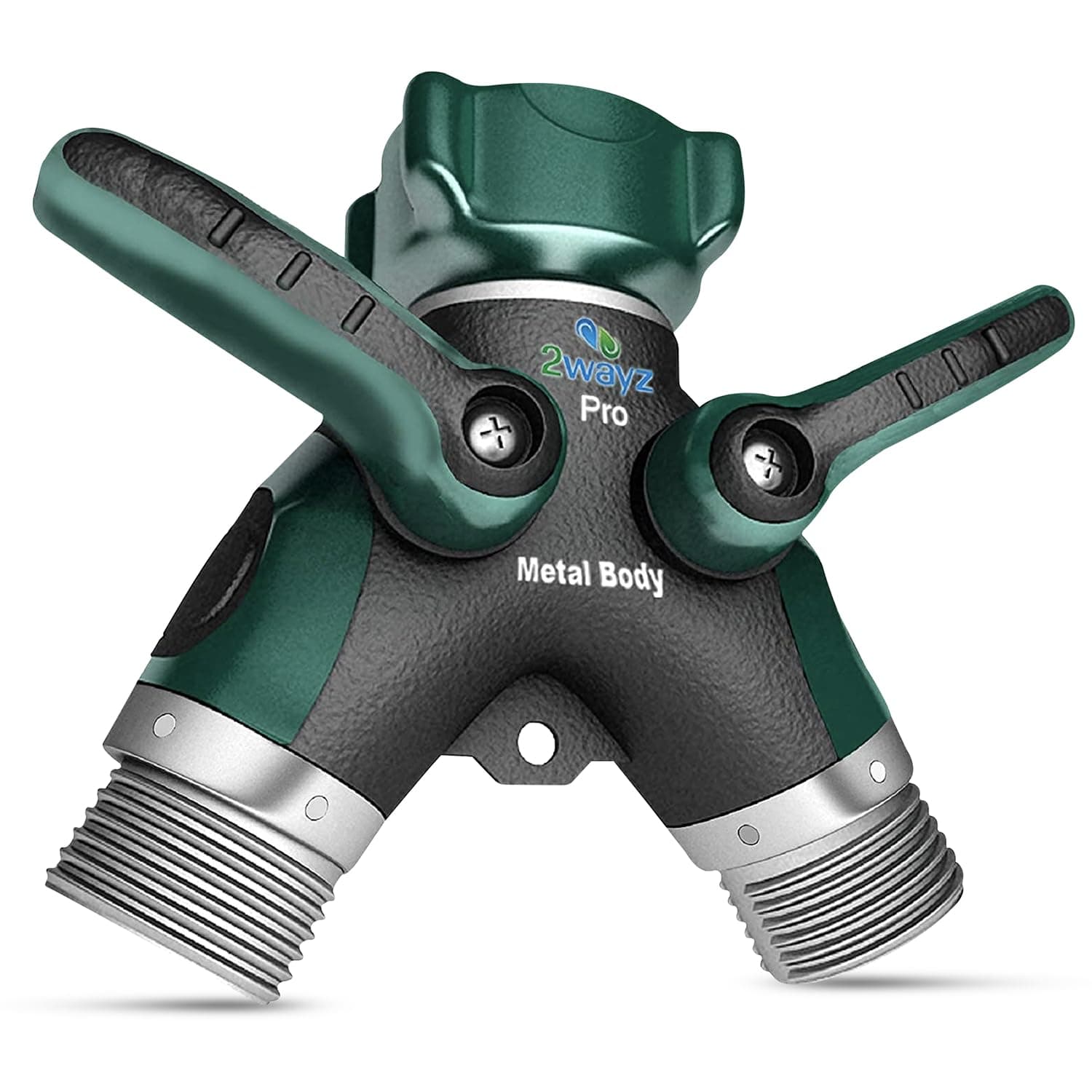 2wayz 2020 Version Secured, Bolted and Threaded All Metal Body Garden Hose Splitter