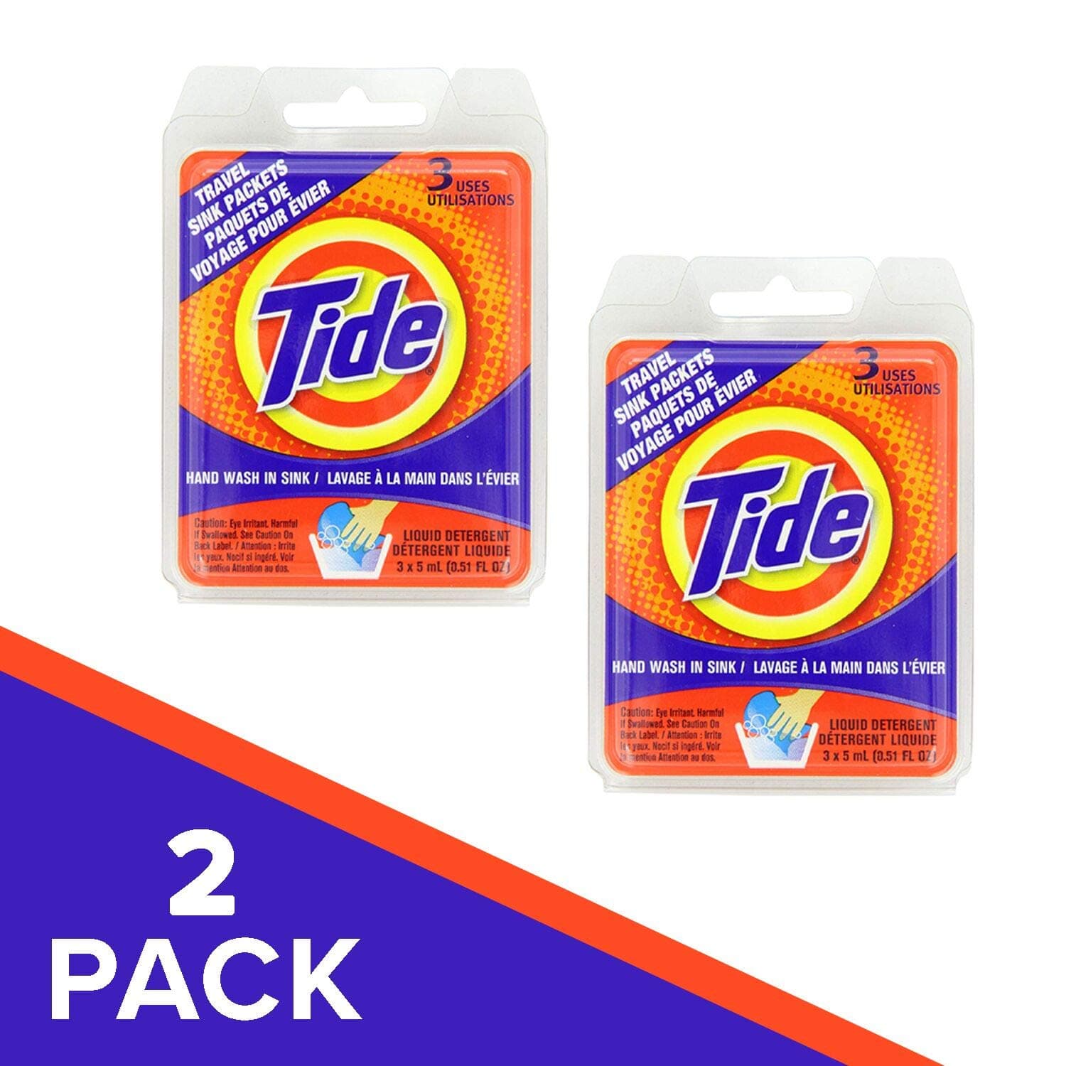 Tide Travel Sink Packets Size 3ct (Pack of 2)