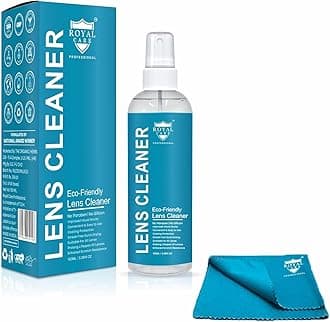 Royal Care Lens Cleaner Spray 100 ML Pack Kit – Professional Lens Cleaner Spray with Microfiber Cloths – Best for Eyeglasses, Cameras, and Lenses - Safely Cleans Fingerprints, Dust, Oil (Pack of 1)