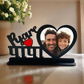 Customized Tabletop MDF Photo Frame for Father Birthday, Fathers Day Gift for Dad (Pyare Papa)