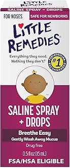Little Remedies Saline Spray/Drops for Noses 0.5 FL OZ