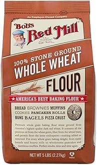 Bob's Red Mill Flour Whole Wheat, 5-pounds (Pack of4)