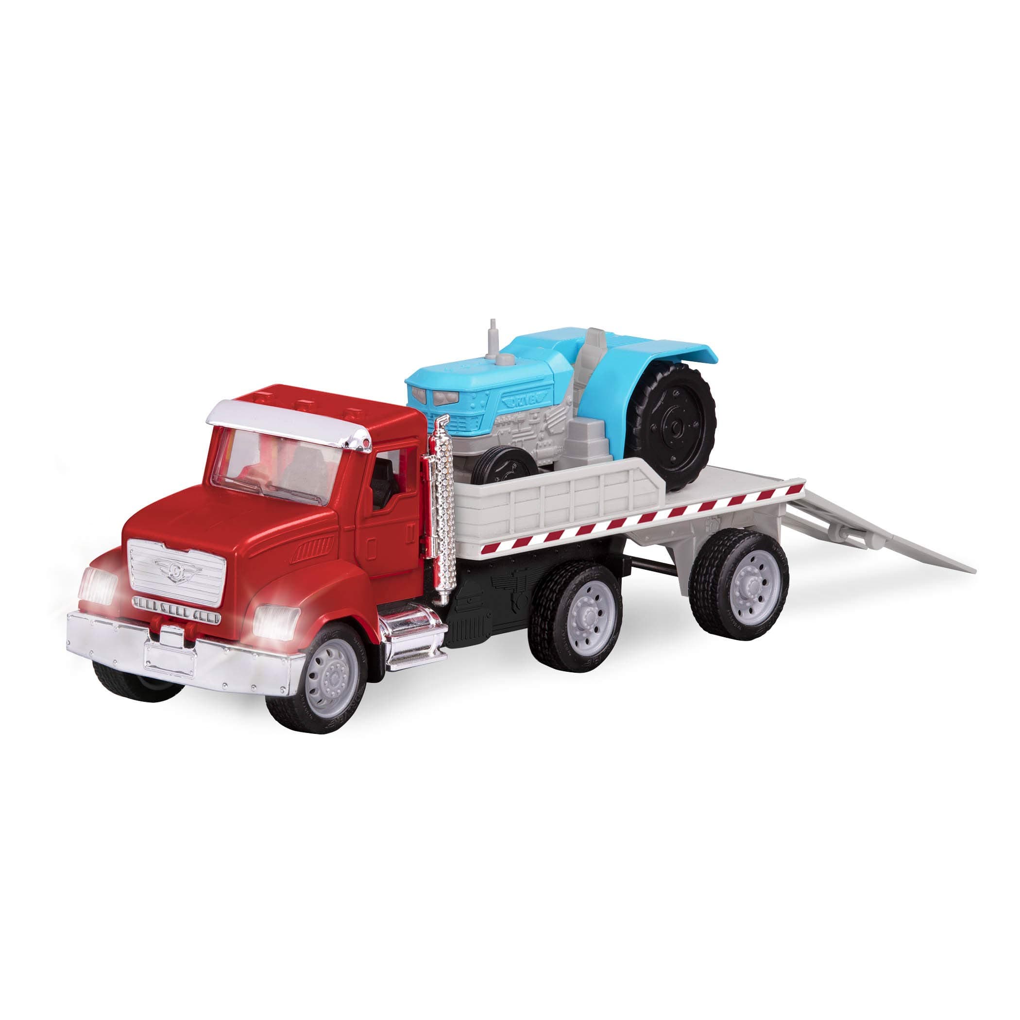 Driven by Battat – 7-Inch Flatbed Truck Toy with Lights & Sounds, Movable Parts, Construction Vehicle for Boys & Girls, Durable Design, Realistic Details, 3+ Years Toy for Kids