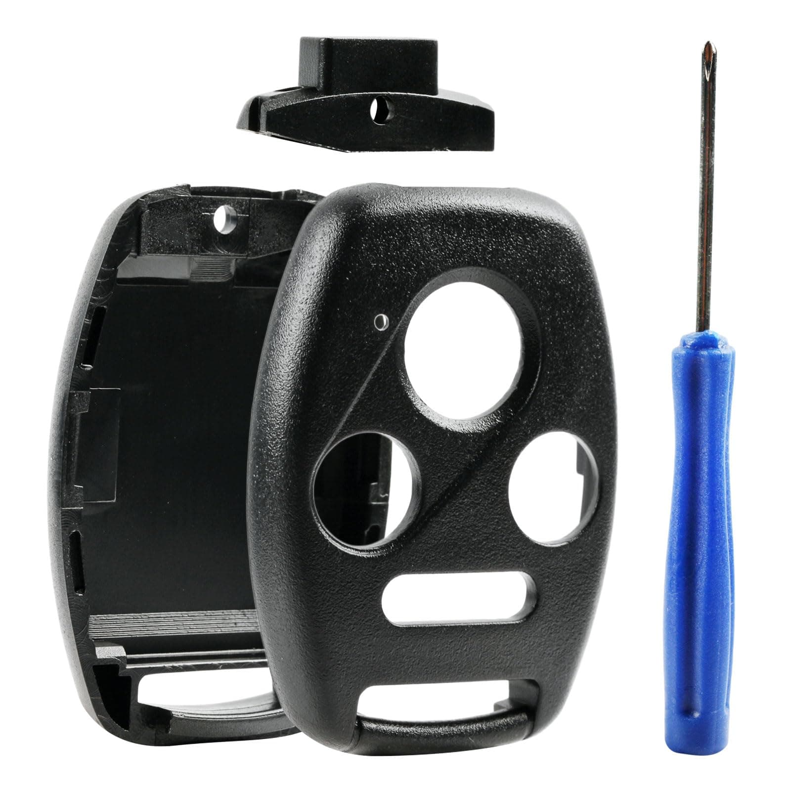 CUTTING NOT REQUIRED - Key Fob Keyless Entry Remote Shell Case & Pad fits Honda 2003-2012 Accord / 2006-2013 Civic EX / 2009-2015 Pilot /2005-2006 CR-V