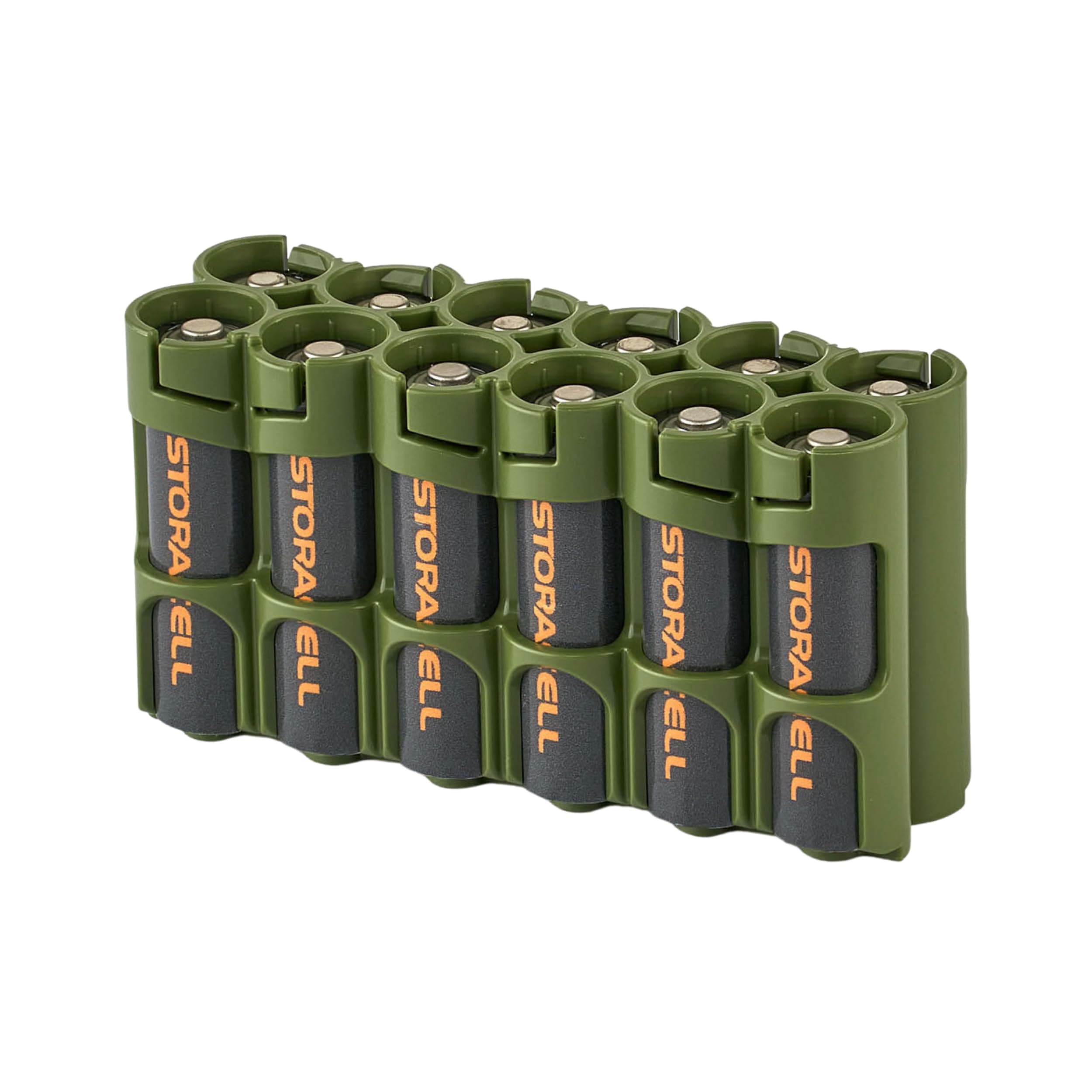 PowerPax 12 AA Battery Caddy - Military Green
