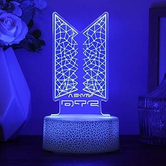 Bangtan Boys 7 Colors LED Acrylic Night Light Bedside Lamps Bedroom Home Room Decoration for Army Fans Gifts
