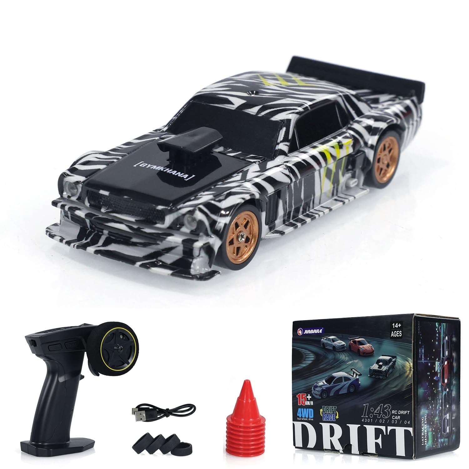 TOUCAN RC HOBBY 1/43 Remote Control Drift Racing Car 4WD 2.4g Mini Race High Speed Model