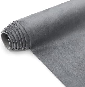 Suede Headliner Fabric with Foam Backing Material - Automotive/Home Micro-Suede Headliner Flame Retardant Fabric for Car Replacement/Repair/DIY (Grey 85 * 60 Inch)