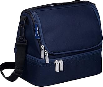 Two Compartment Insulated Lunch Bag for Kids – School & Travel Ready - Whale Blue