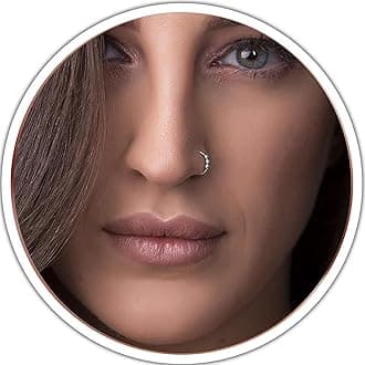 Jolliz Beaded Nose Rings Hoops – 24 Guage Nose hoops Handmade with Classic Design, Hypoallergenic Nose Rings for Women, Nose Piercings for Stylish Everyday Wear