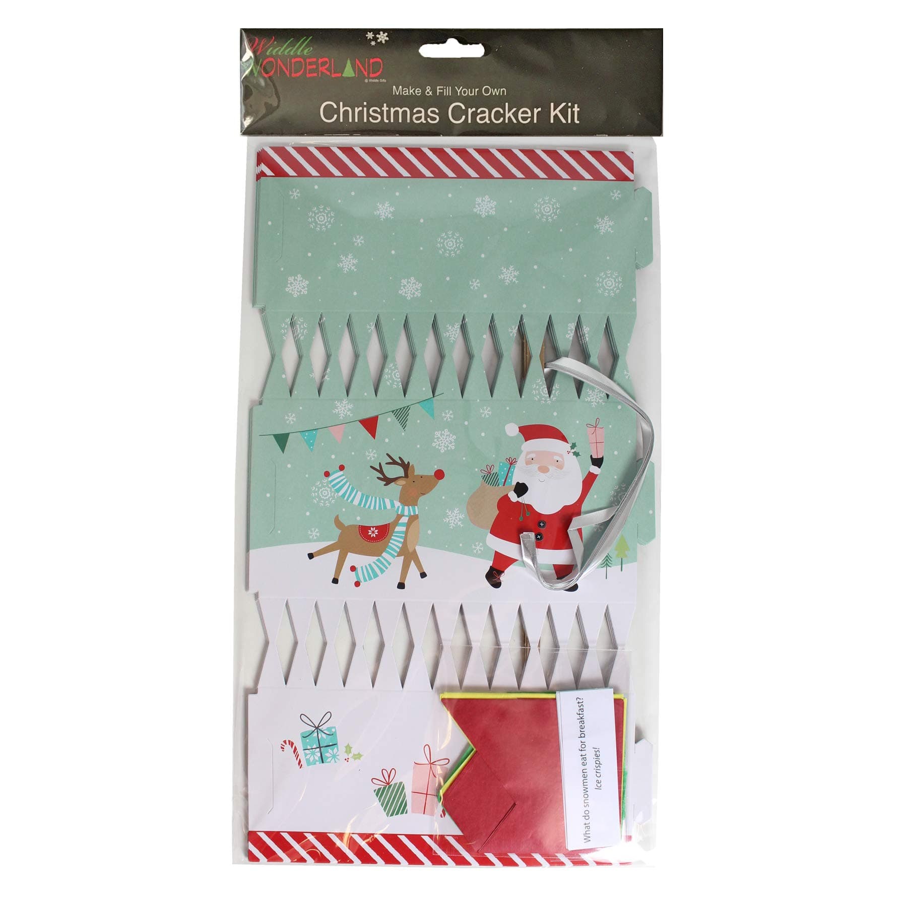 Widdle Gifts Ltd Christmas Cracker Kit DIY 6 Pack Make your Own - Santa