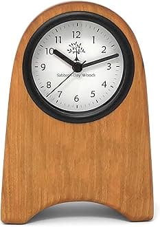7-inch Shaker Rounded Desk Clock, Cherry